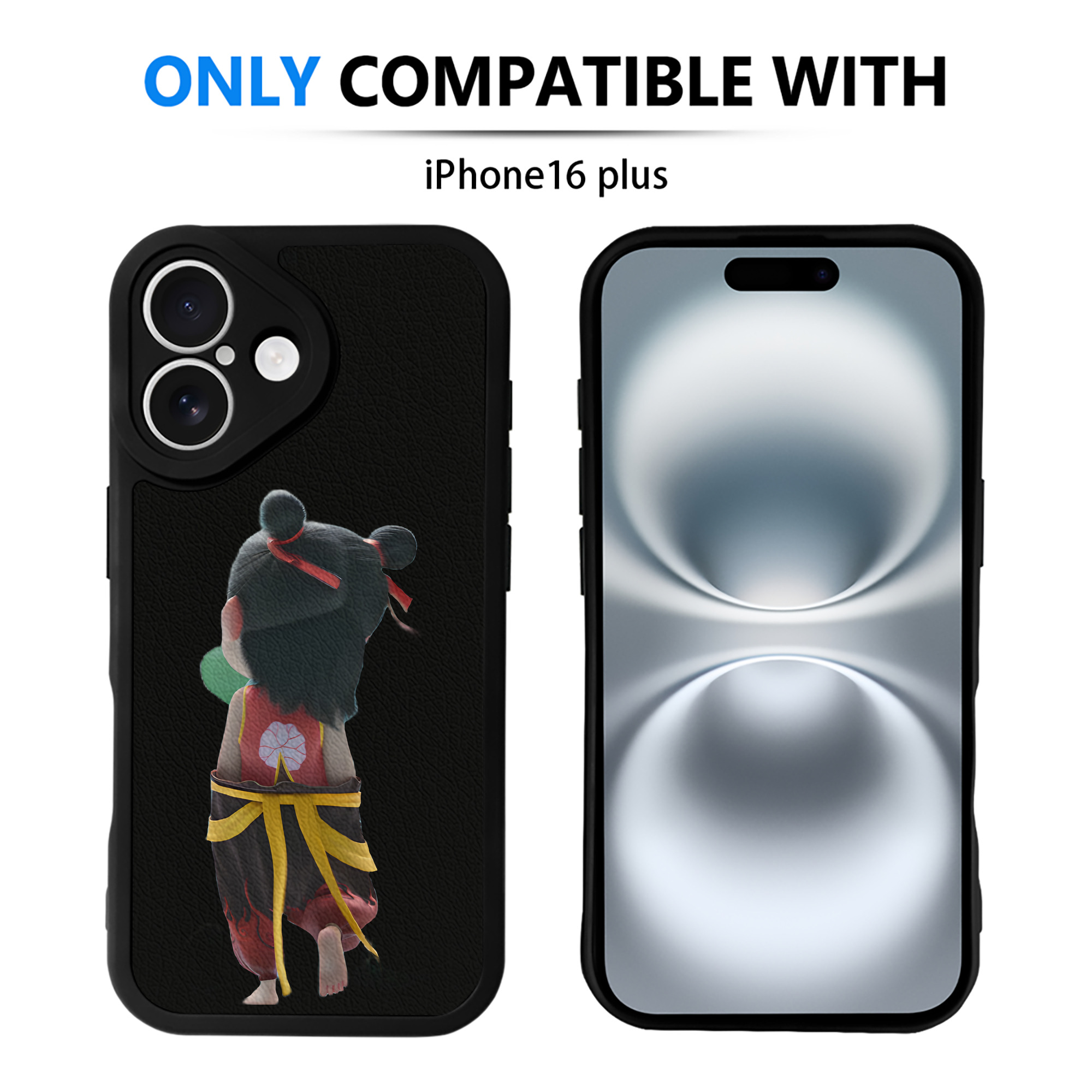 （画像用） Ne Zha 2 ナタ 魔童の大暴れ 【iPhone 16シリーズ対応】シリコンスマホケース（レザー調） 材質：シリコン